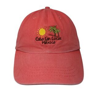 Cabo San Lucas Mexico Strapback Hat Pink One Size Adjustable dKps Cotton